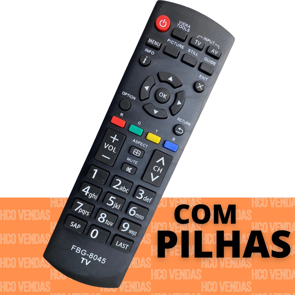 Controle Remoto Tv Lcd / Led Panasonic Viera Tcl39em6b Shopee Brasil