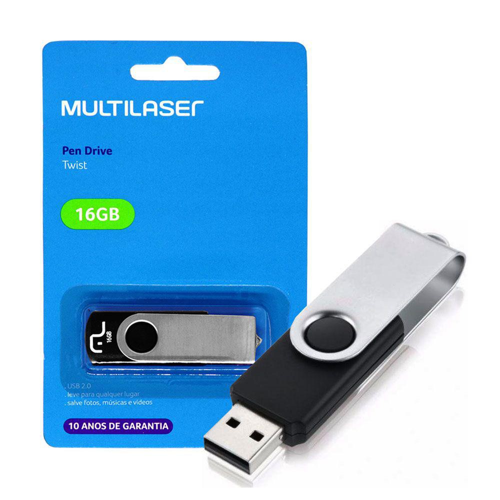 Pen drive 16gb Multilaser Twist PD588 Original Shopee Brasil