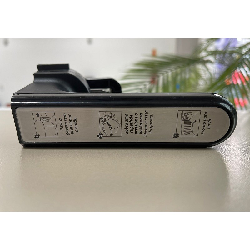 Puxador Preto e Inox da Cesta 4L NAF03I Air Fryer Mondial Shopee Brasil