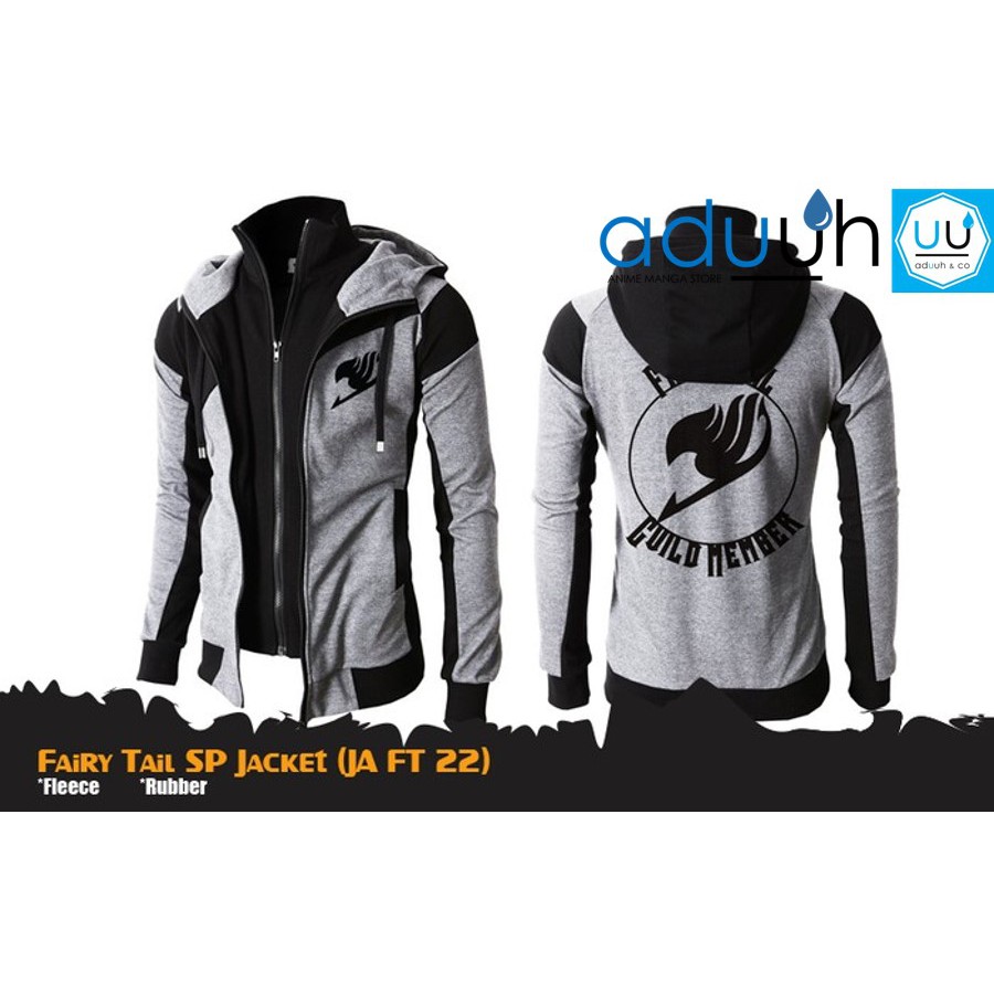 Promo E Pague No Lugar Double Zipper Fairy Tail Ja Ft 22 Anime Jaqueta