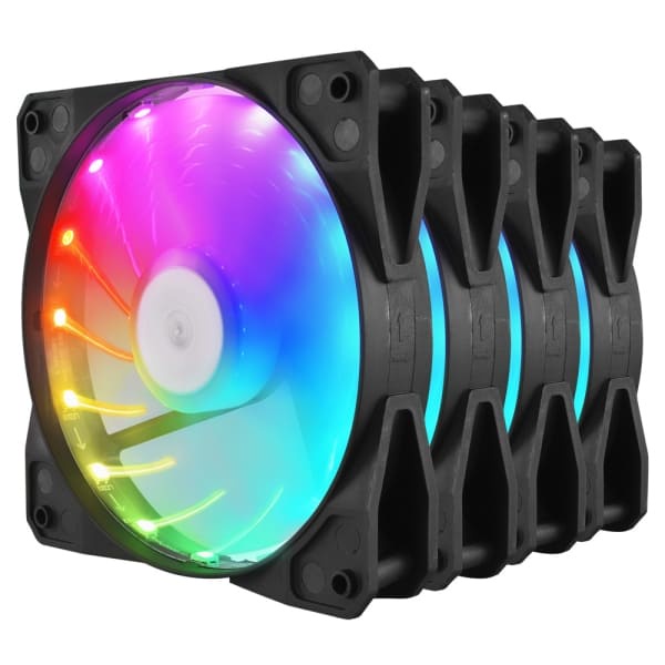 Kit Fan Cooler Evus Rain RGB 120mm com Controladora FK12R Shopee Brasil