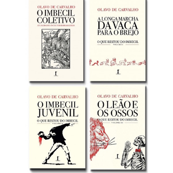KIT 4 LIVROS OLAVO DE CARVALHO IMBECIL COLETIVO Shopee Brasil