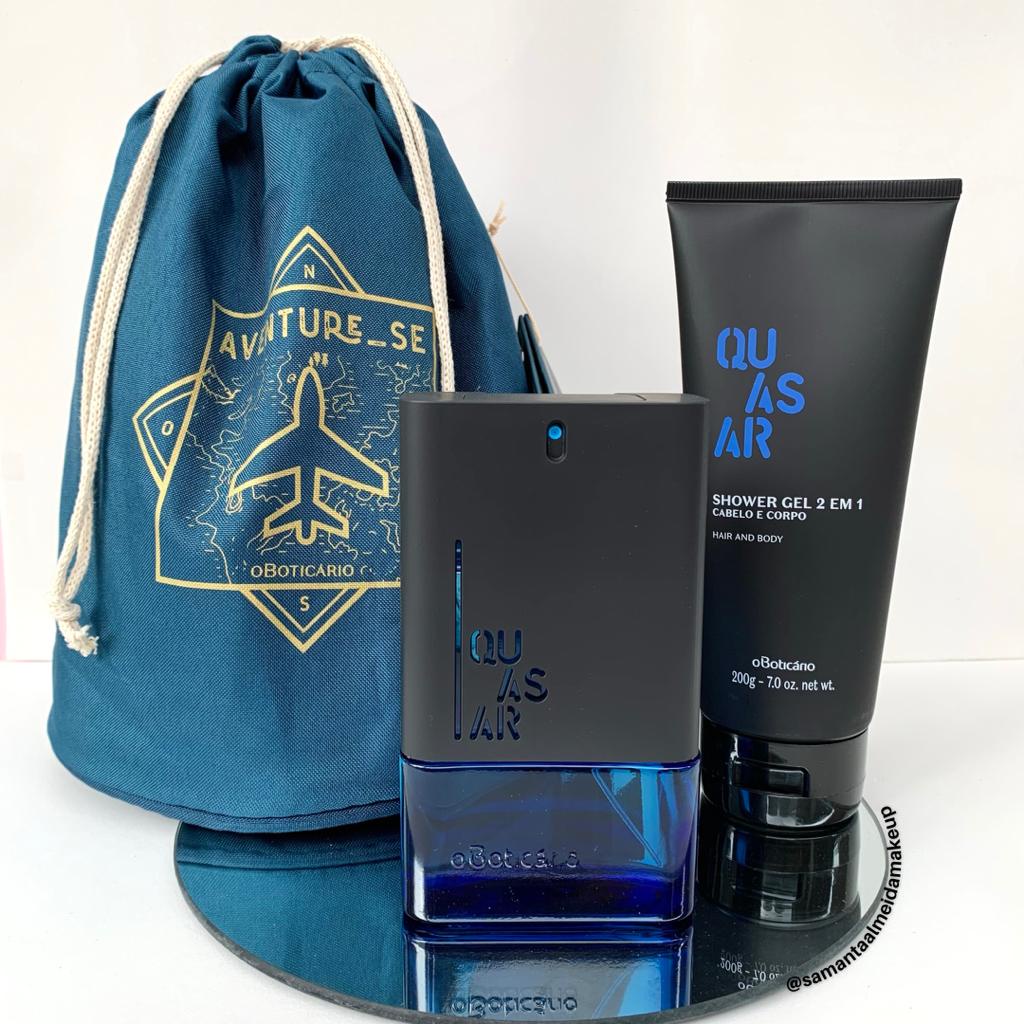 Boticário Kit Presente Quasar Desodorante Colônia 100ml + Shower Gel