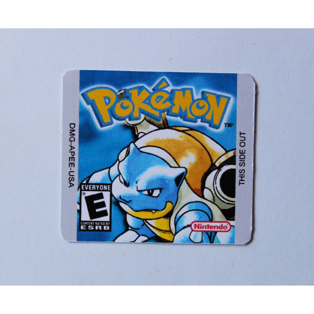 Label Etiqueta Pokémon Blue Version Para Cartucho De Game Boy / Gbc