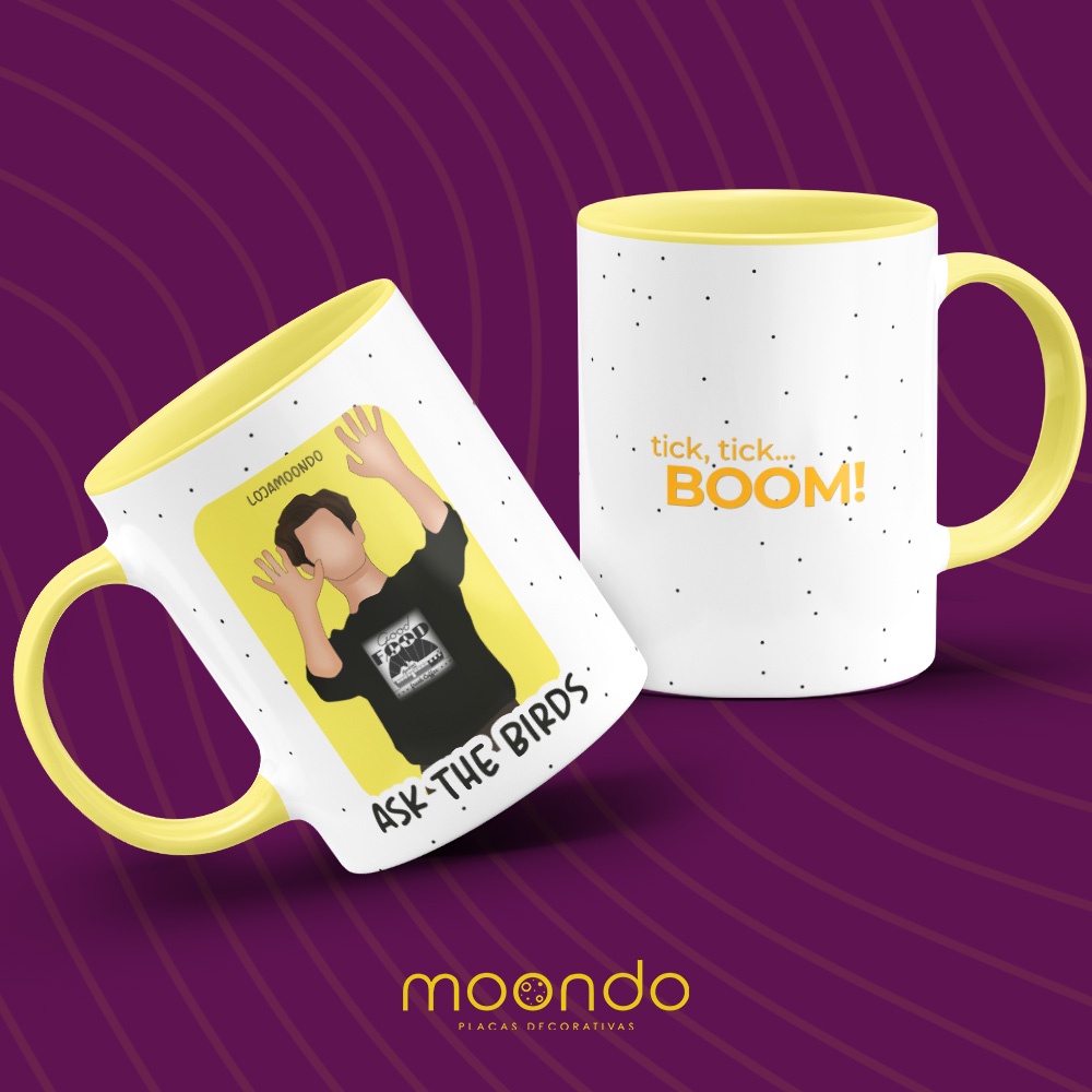 Caneca de Porcelana Tick Tick Boom Shopee Brasil