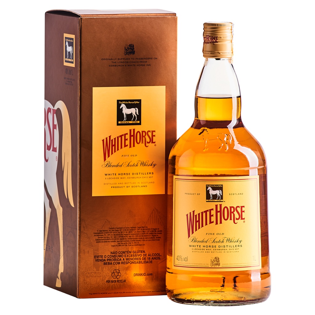 Whisky Cavalo Branco White Horse 1Lt ORIGINAL Shopee Brasil
