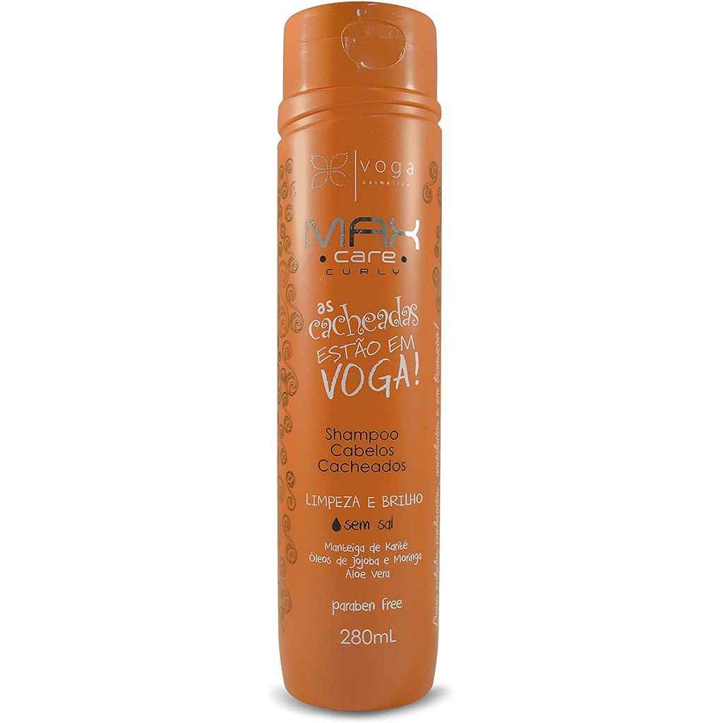 VOGA SHAMPOO MAX CARE CURLY CAB CACHEADOS 280ML Shopee Brasil