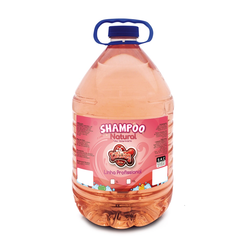 Shampoo Natural 5 Litros Catdog Pet Shop Banho e Tosa Shopee Brasil