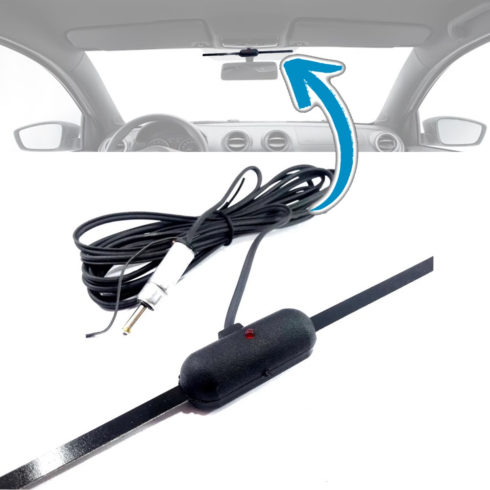 Antena Radio Am Fm Para-brisa Para Carro Universal Interno | Shopee Brasil