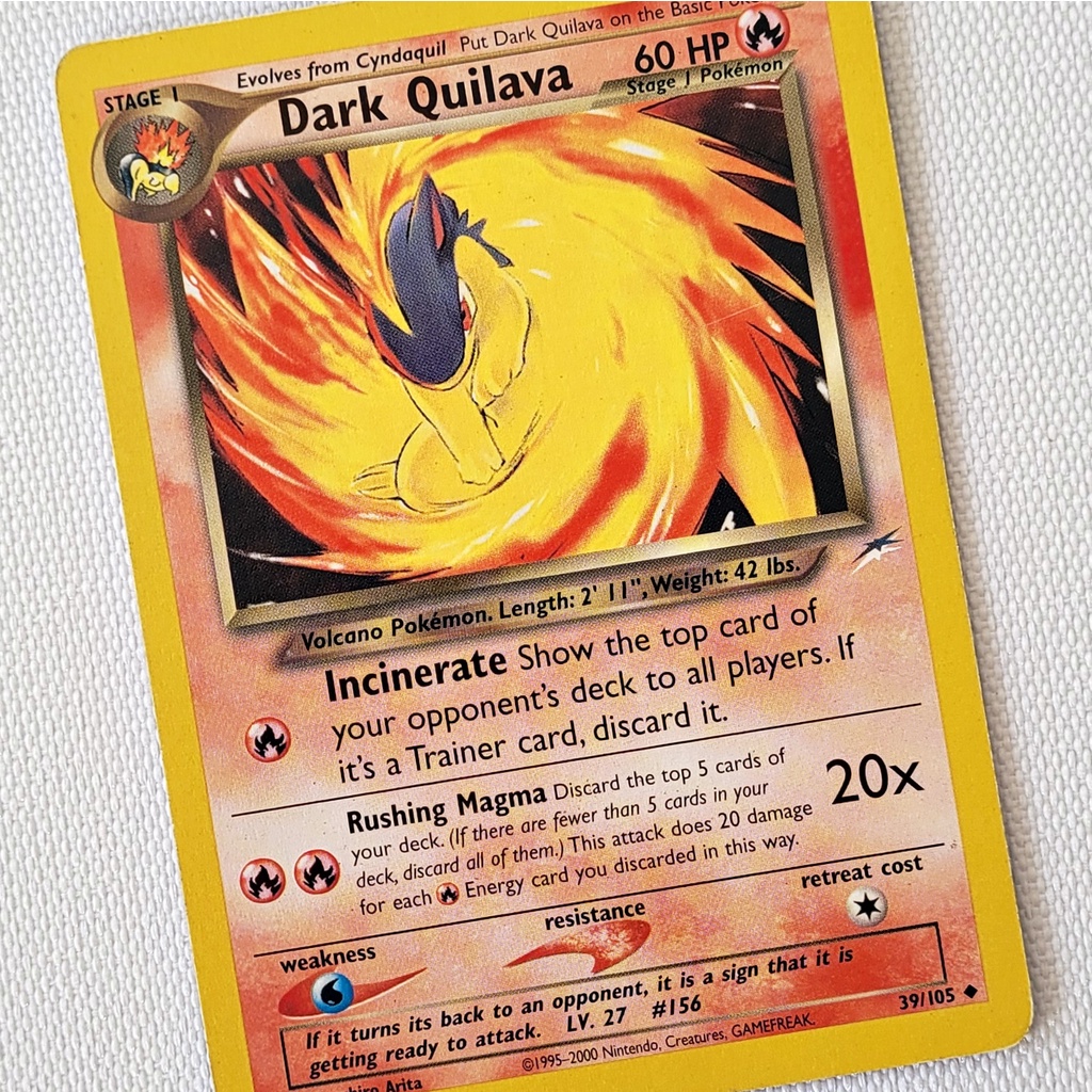 Carta Antiga Pokemon Dark Quilava 39/105 Neo Destiny Original