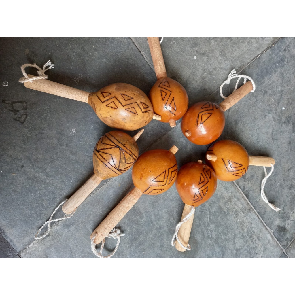 1 Maraca Cacique Indio Cabaça Artesanal Indígena Exclusiva Shopee Brasil