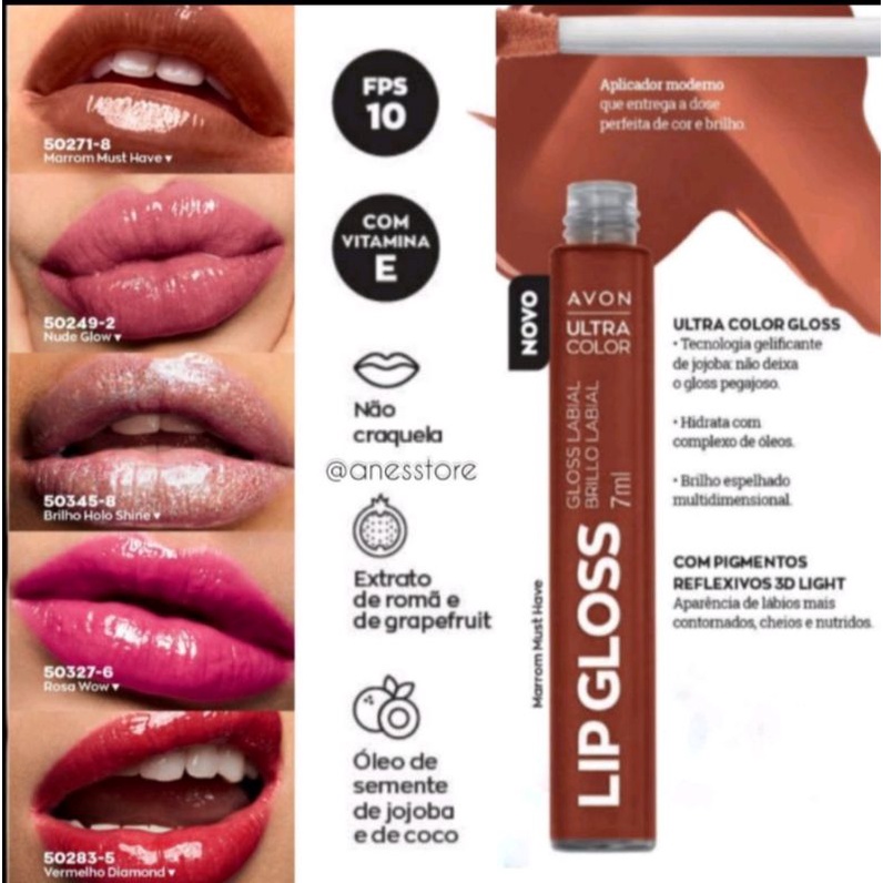 Lip Gloss Labial Avon Ultra Color 7ml Shopee Brasil