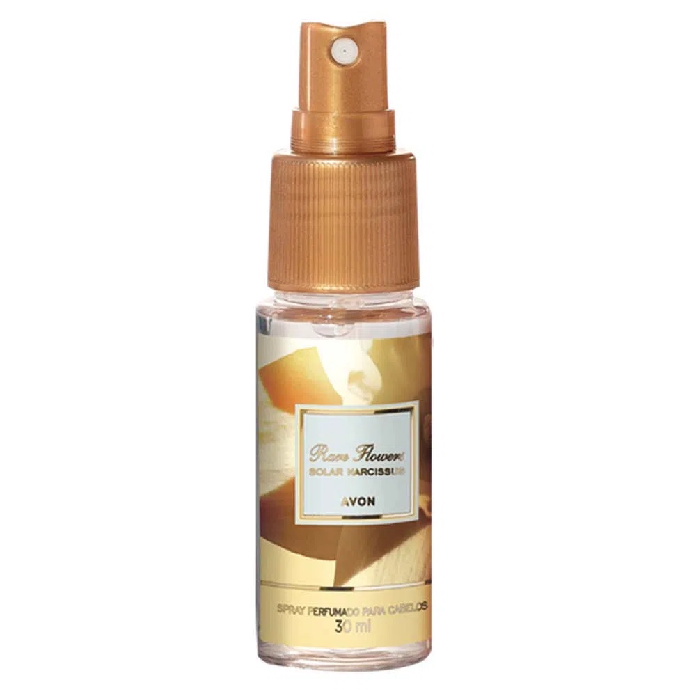 Spray de Brilho Antifrizz e Perfume para Cabelos Avon Rare Flowers