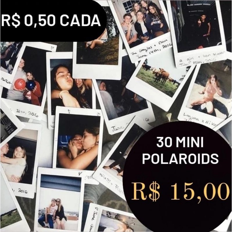 Mini Fotos Polaroids Cada Uma 0,50! Aproveita É Ja Peça O Seu 30 Por 15