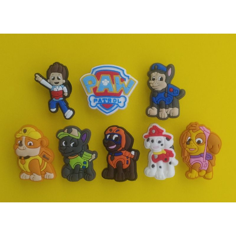 Jibbitz / pins para crocs patrulha canina kit com 8 Shopee Brasil