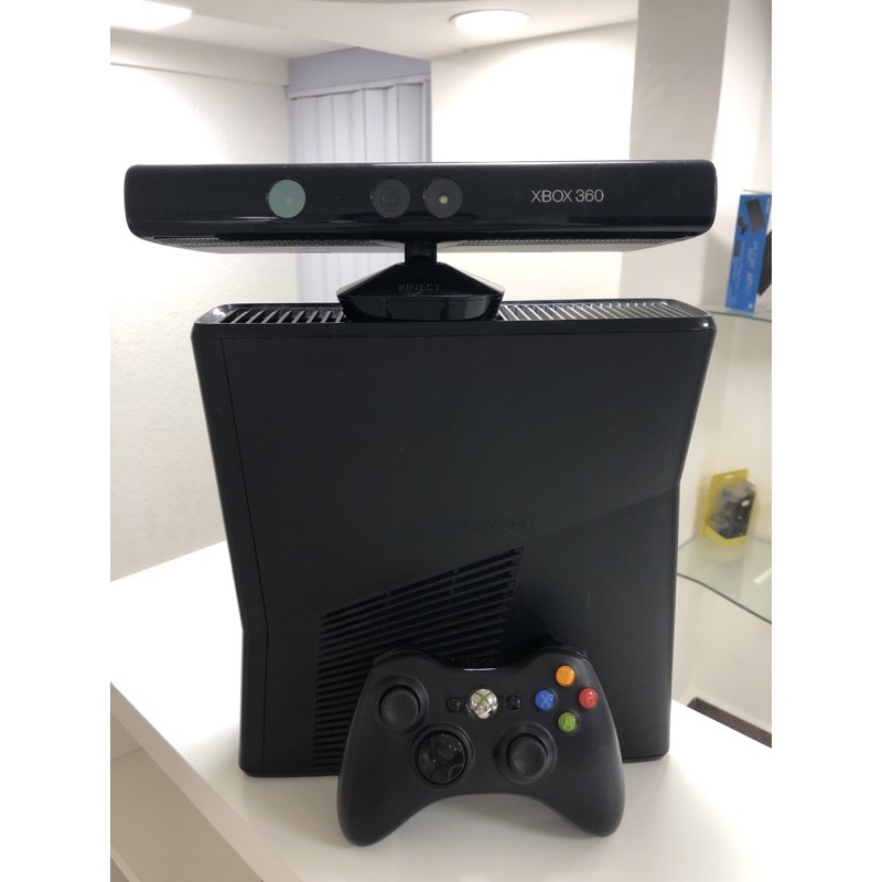 Xbox 360 Slim 4Gb Seminovo com sensor Kinect Shopee Brasil