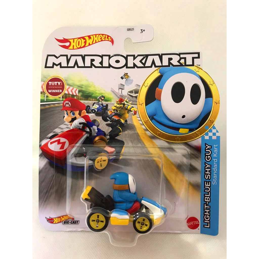 HOT WHEELS LIGHTBLUE SHY GUY AZUL STANDARD KART MARIO KART