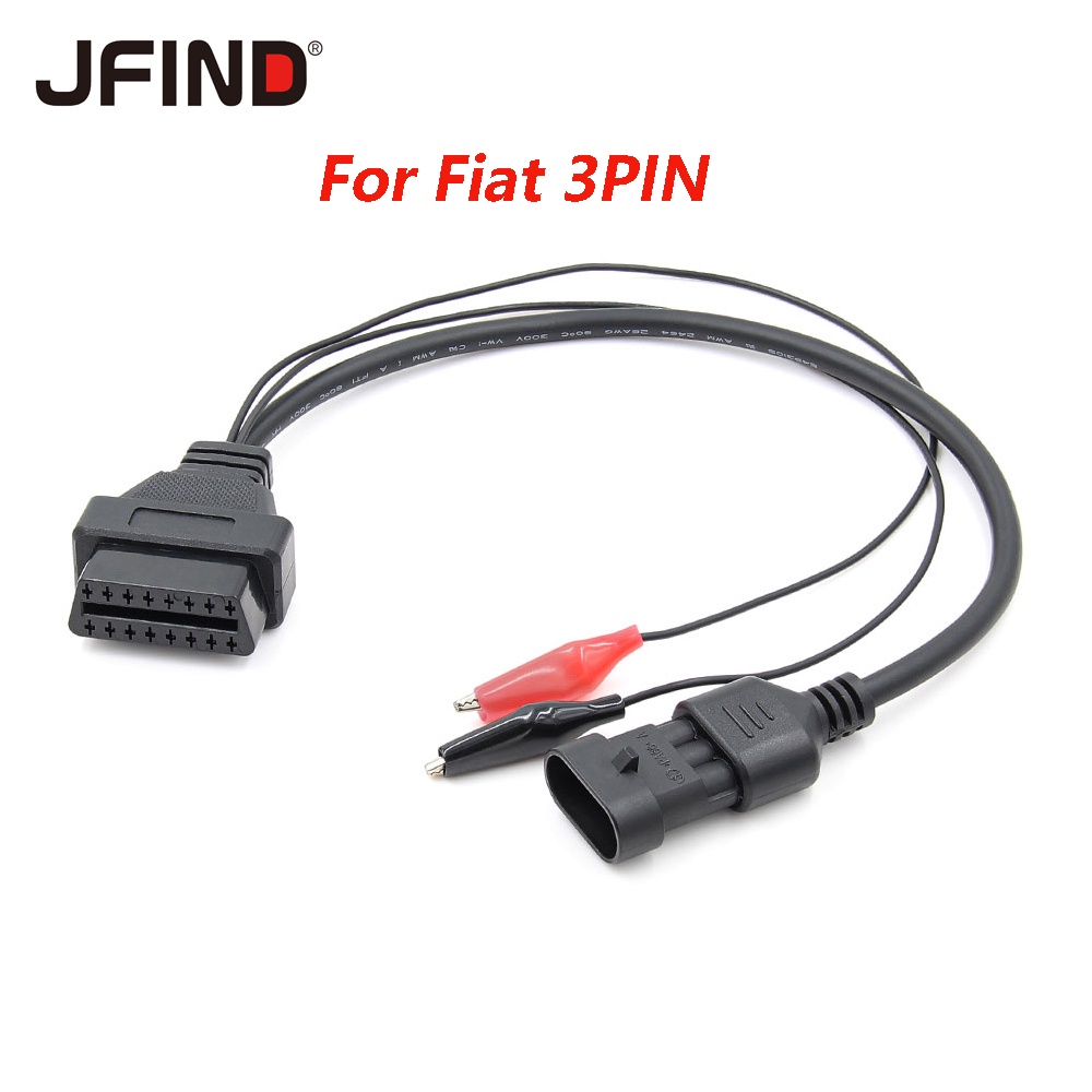 Para Cabo Conector Fiat De 3 Pinos A 16 OBD Alfa/Lancia 3Pin 16Pin ELM327 OBD2 Ferramenta De