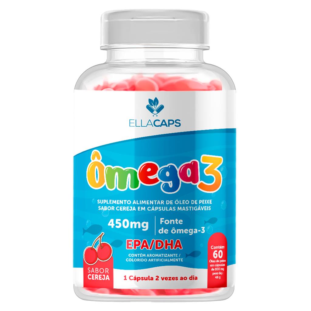 Omega 3 Kids 450mg Epa/dha Com 60 Capsulas Ellacaps Shopee Brasil