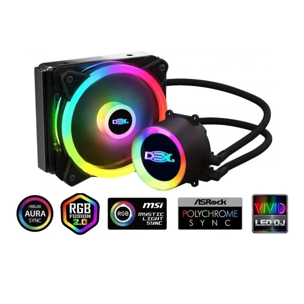 Water Cooler LEDs Rgb 120mm Intel Amd Xeon I7 I9 2011v3 Am4 1151 Dex DX
