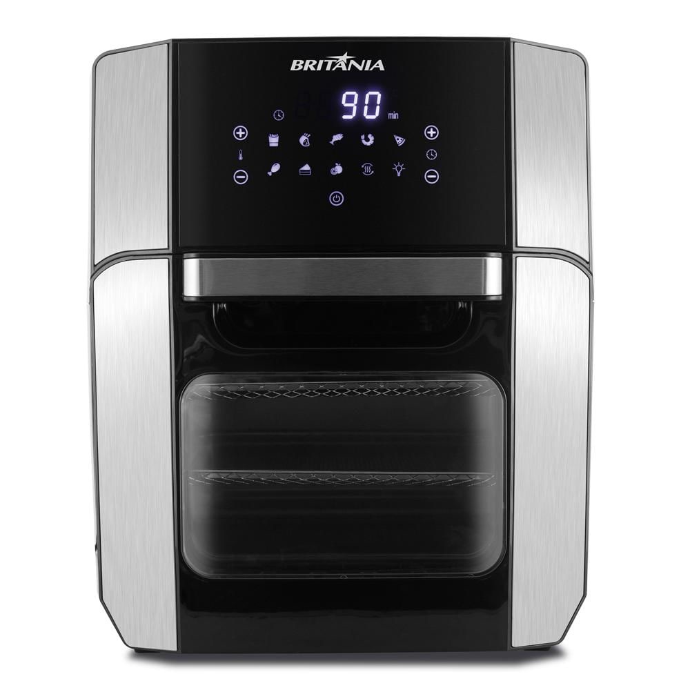 Fritadeira Elétrica Air Fryer 12L 4 em 1 Britânia Oven BFR2100P Preta