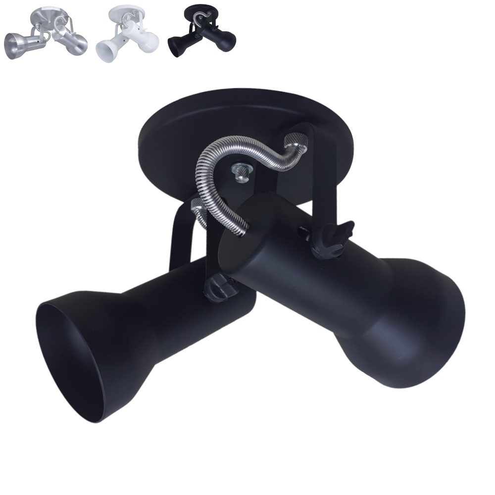 Ponto de Luz Luminaria Spot Duplo Para 2 Lampadas de Sobrepor Teto