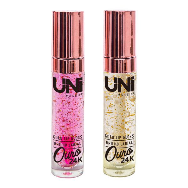 Brilho Labial / Gloss Gold Lip Gloss Ouro 24K Uni Makeup Shopee Brasil
