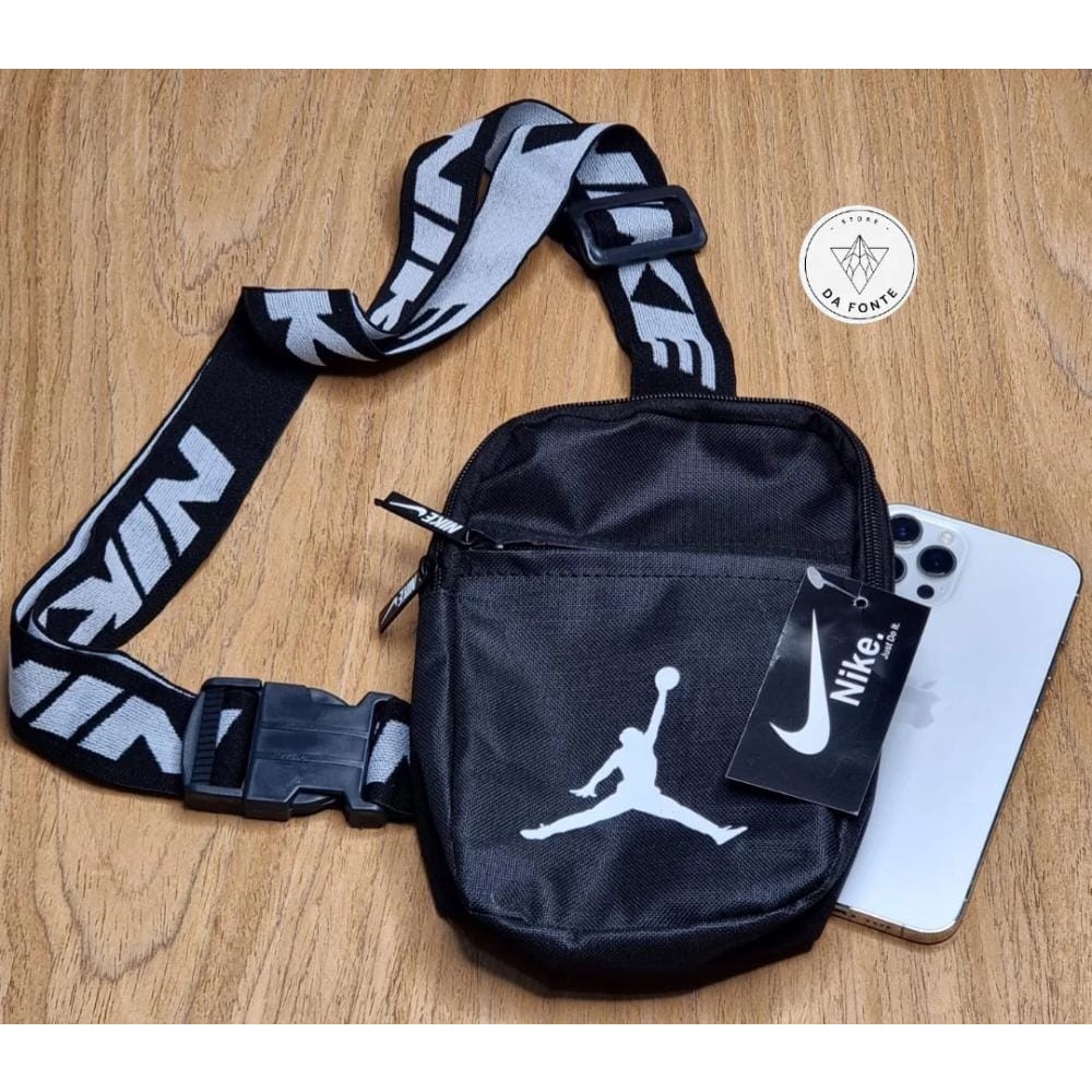Shoulder bag jordan bolsa transversal c/ regulagem Shopee Brasil