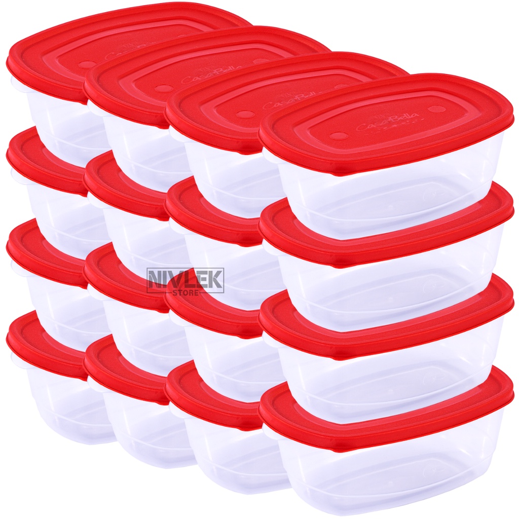 Kit 16 Potes 800ml BPA Free Organizador de Alimentos Mantimentos