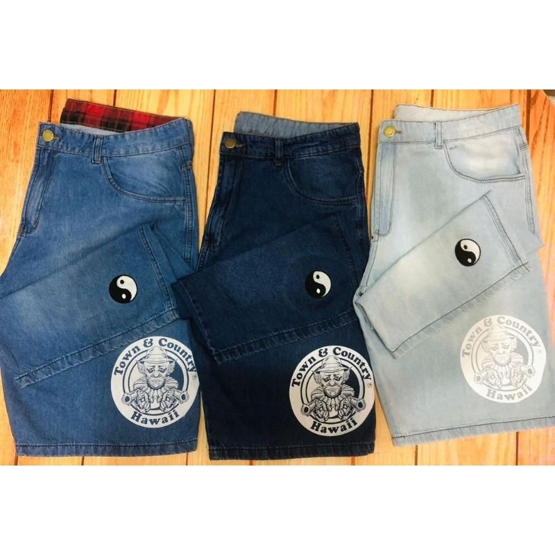 Bermuda jeans Town country Shopee Brasil