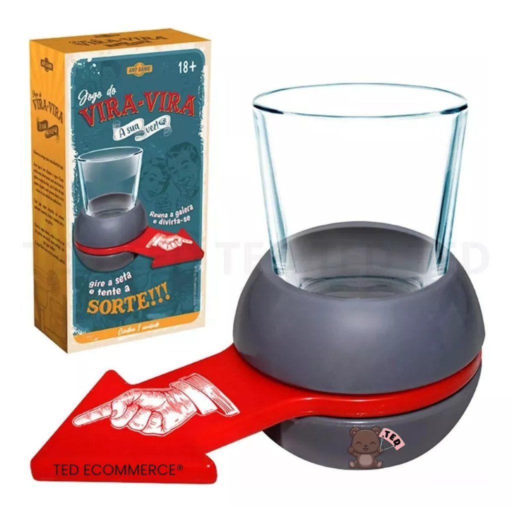 Jogo Roleta Drinking Game Vira Vira Shots Drink De Bebida Tequila Kit