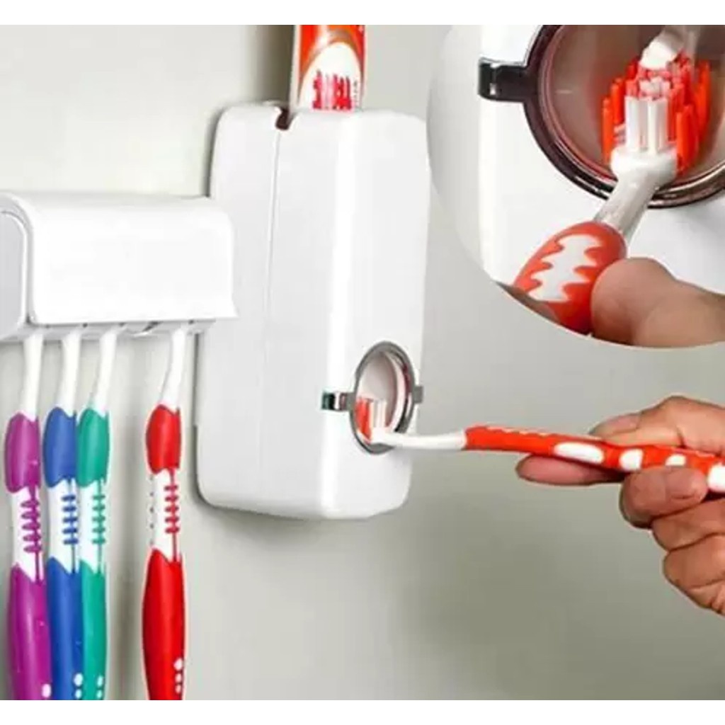 Dispenser Aplicador Creme Dental Pasta Dente Suporte Escovas Envio