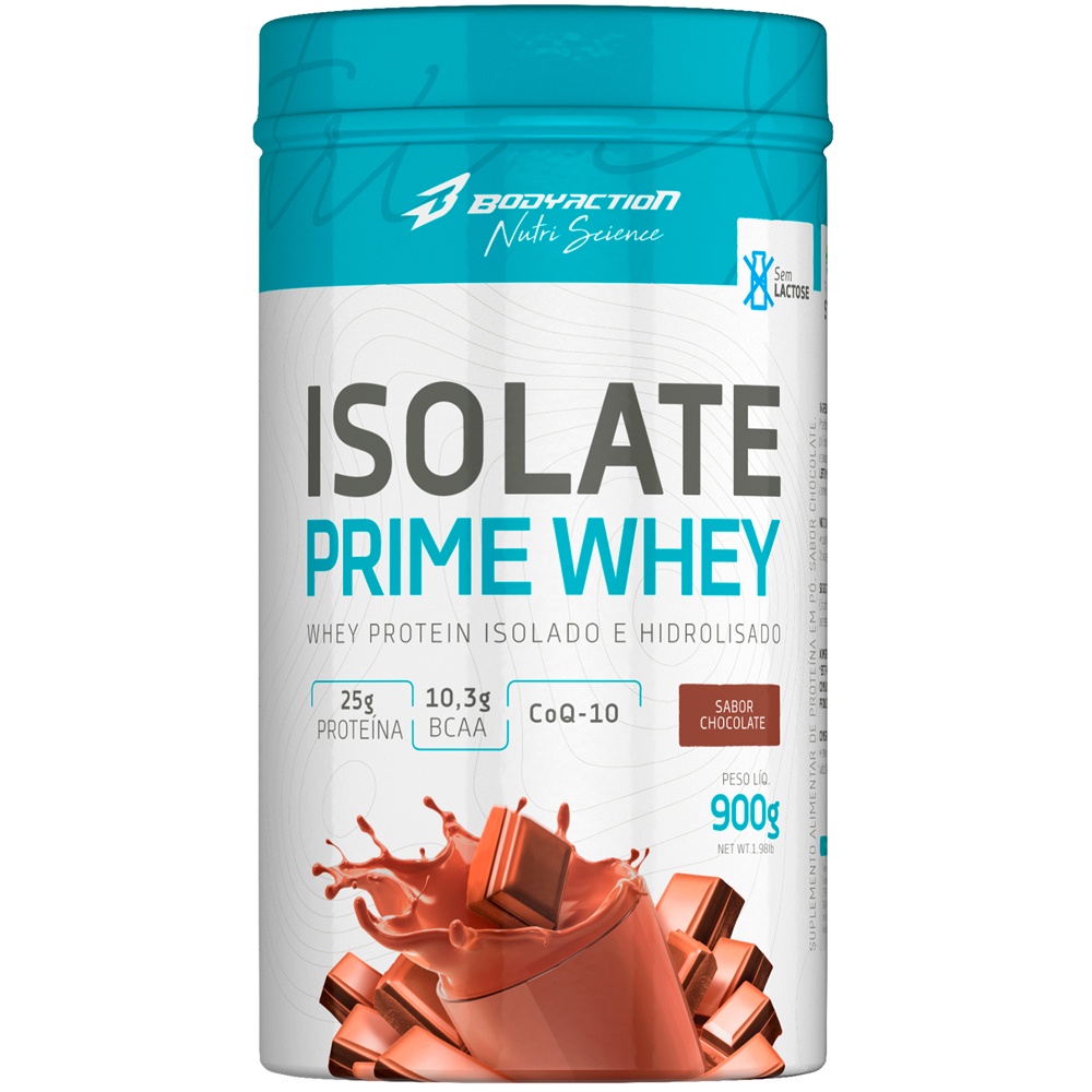 100 Whey Protein Isolado e Hidrolisado 900g BodyAction 25g de Proteína