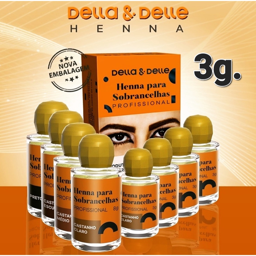 Della e Delle / Henna 3g Profissional Shopee Brasil