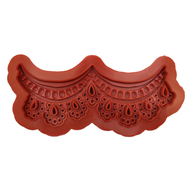 Molde 18cm De Confeitaria Babado Para Pasta Americana Biscoitos e Doces