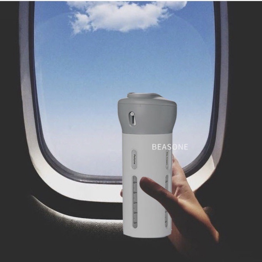 Dispenser Portatil 4 Em 1 Garrafa De Viagem Para Locao Shampoo Gel