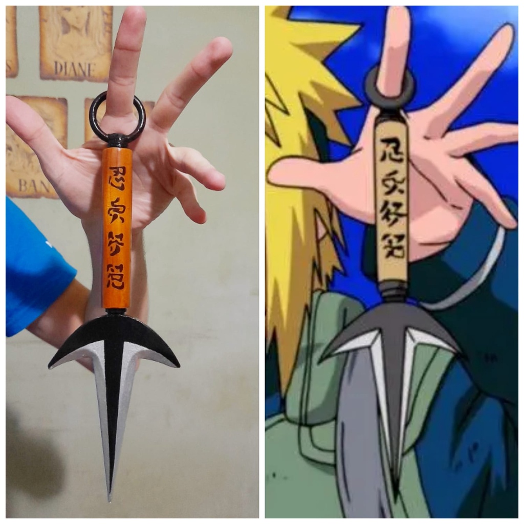Kunai do Minato em tamanho real (Feita de madeira) Minato's Kunai Naruto Shopee Brasil