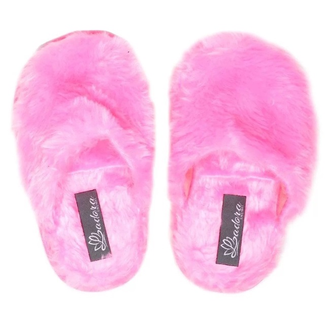 Pantufa Fofinha De Pelo Infantil Ladora Menina Feminina Peluda LN2219