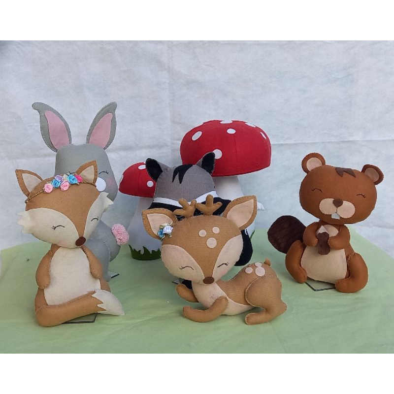Kit bichos do bosque encantado em feltro Shopee Brasil