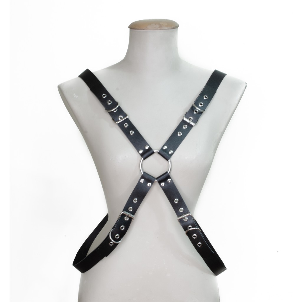 Harness em Couro com Fivelas Shopee Brasil