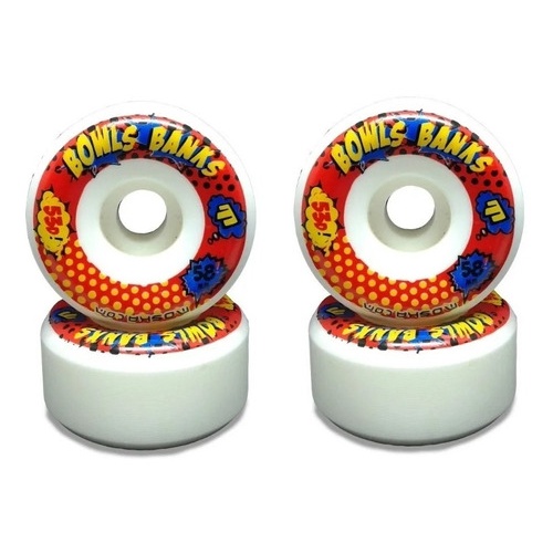 Roda Moska Bowl Banks 58mm 103a Branca Vertical Bowl Street Shopee Brasil