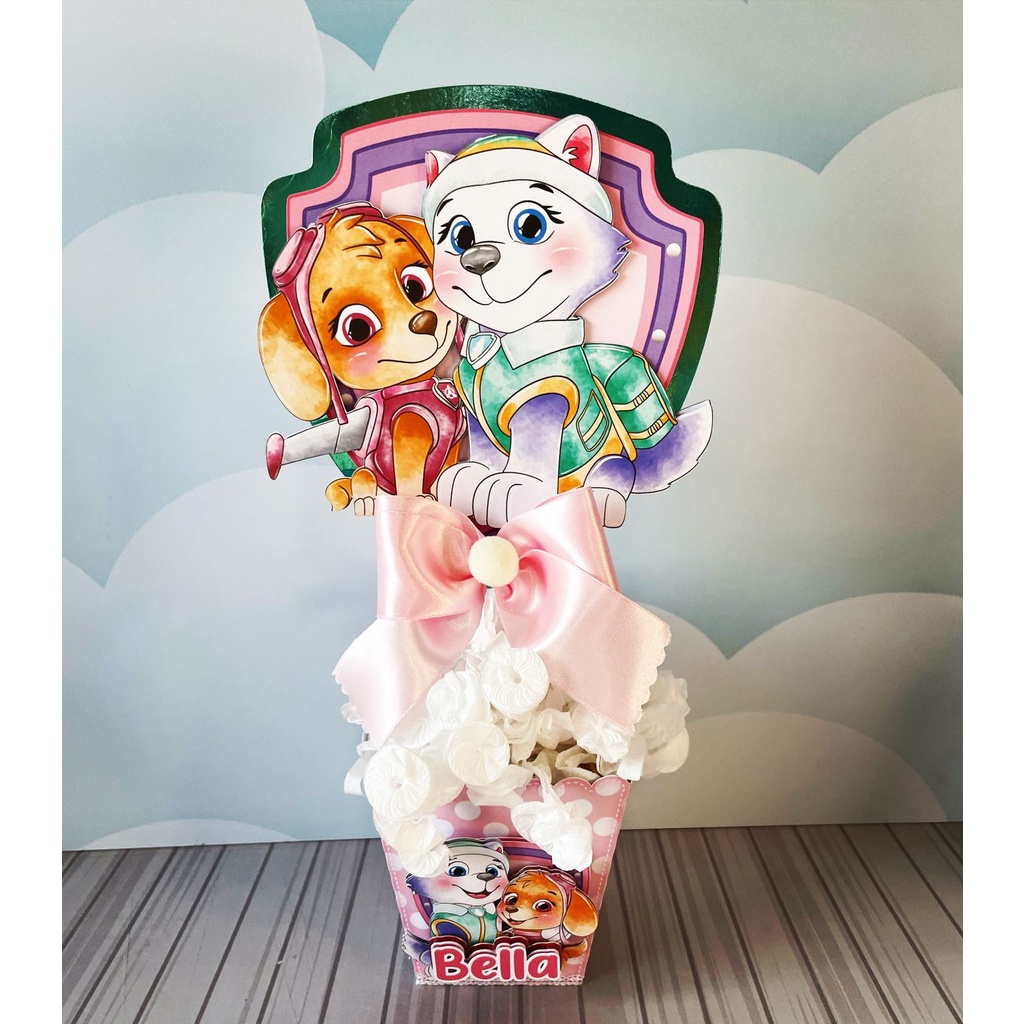 Centro de mesa personalizado Sky e Everest (Patrulha Canina) 3D