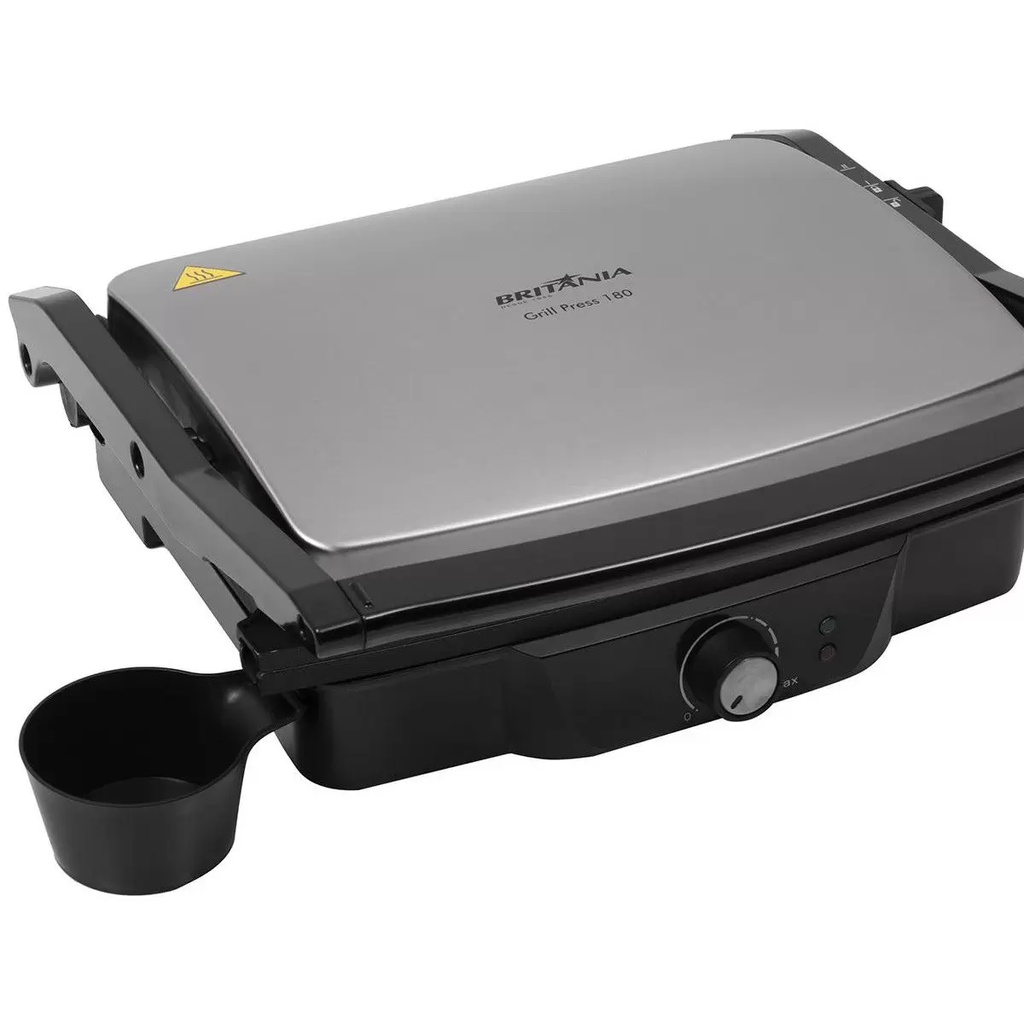 Grill Press 180 Britania Com Chapas Antiaderentes E Abertura De 180 Graus 220v Shopee Brasil