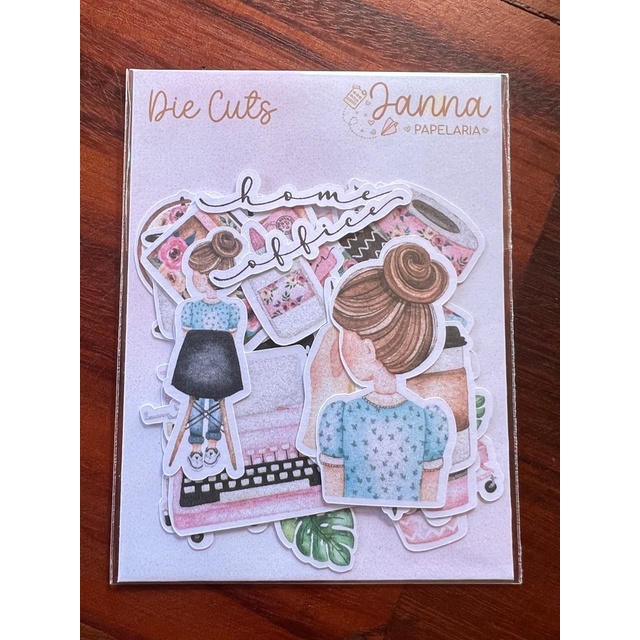 Kit Die Cuts 09 Home Office (papelaria personalizada, scrapbook