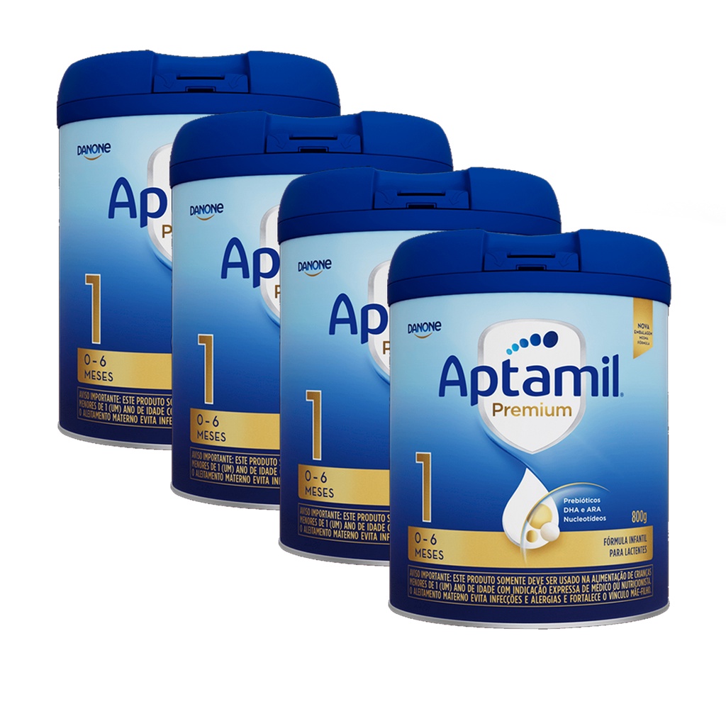 Kit Com 4 Aptamil Premium 1 Fórmula Infantil 800g Shopee Brasil