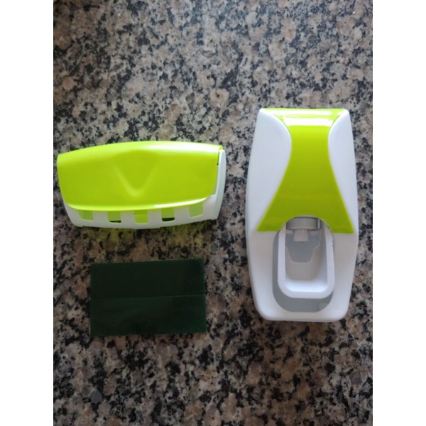 Dispenser aplicador creme dental c/ suporte para escova de dente