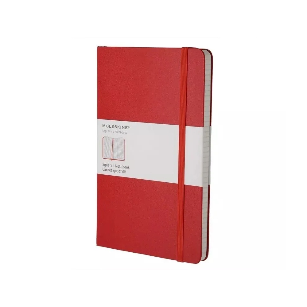 Caderno Moleskine Quadriculado 13x21 Capa Dura0338 Vermelho Shopee