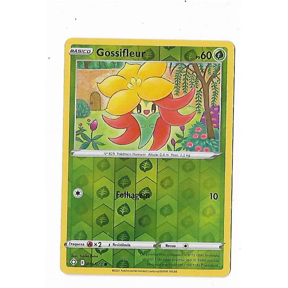 Pokemon Gossifleur Reverse Foil Espada e Escudo Destinos Brilhantes