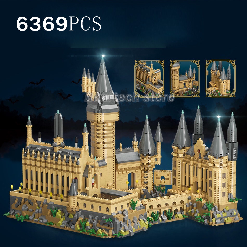 63669pcs Harry Potter Hogwarts Castelo Mágico De Com Bloco De