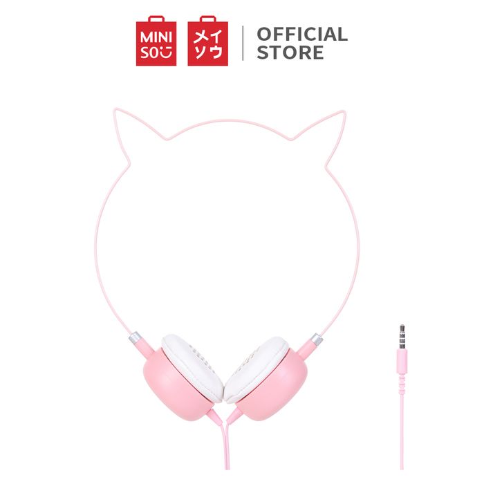 Miniso Fone De Ouvido Headphone Com Orelhas De Gato Shopee Brasil